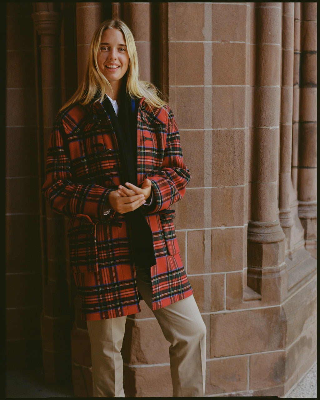 Made-in-England Royal Stewart Tartan Classic Morris Duffle Coat