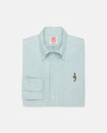 Made-in-USA "Ivy Guy" Green University Stripe Oxford Cloth Shirt - Classic Fit