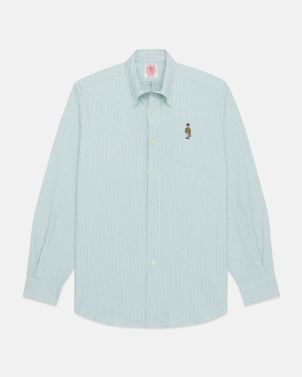 Made-in-USA "Ivy Guy" Green University Stripe Oxford Cloth Shirt - Classic Fit